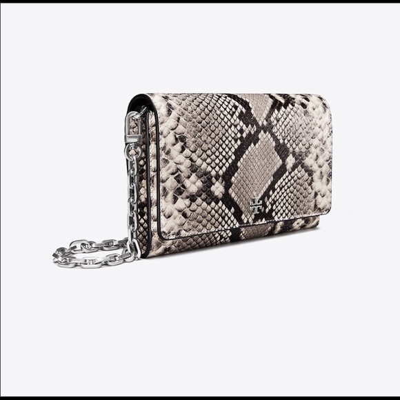 Tory Burch Handbags - Tory Burch 46167  Embossed Chain Natural  254 New.